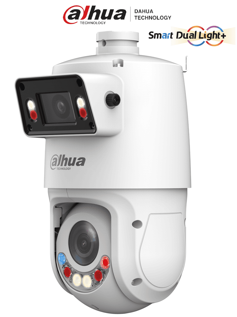 DAHUA SDT4E425-4F-GB-A-PV1 - Cámara IP PTZ TiOC Multivisión de 4 Megapixeles/ 2 Lentes de 4MP/ WizSense/ 25X Zoom/ IR de 100 mts/ Autotracking 3.0/ Iluminación Dual/ PoE+/ Disuasión activa/ SMD 4.0/ Quick Pick/ IP66/ E&S de Alarma y Audio/ DAHUA SDT4E425-4F-GB-A-PV1 - Cámara IP PTZ TiOC Multivisión de 4 Megapixeles/ 2 Lentes de 4MP/ WizSense/ 25X Zoom/ IR de 100 mts/ Autotracking 3.0/ Iluminación Dual/ PoE+/ Disuasión activa/ SMD 4.0/ Quick Pick/ IP66/ E&S de Alarma y Audio/